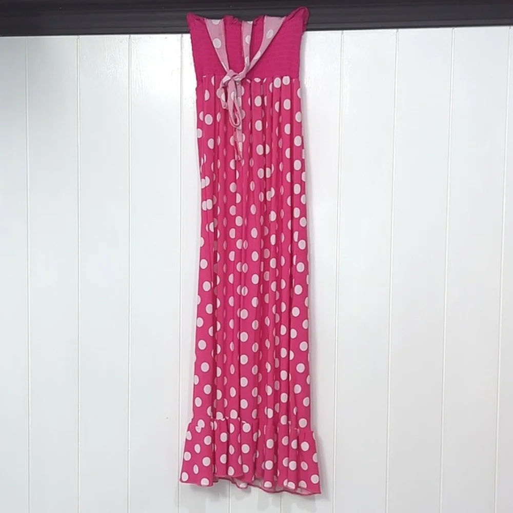 ❤️5/$25 ⭐Lori and Jane long polka dot halter dress